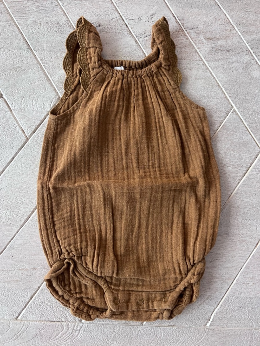 Jamie Kay muslin lace playsuit 3Y Bronze